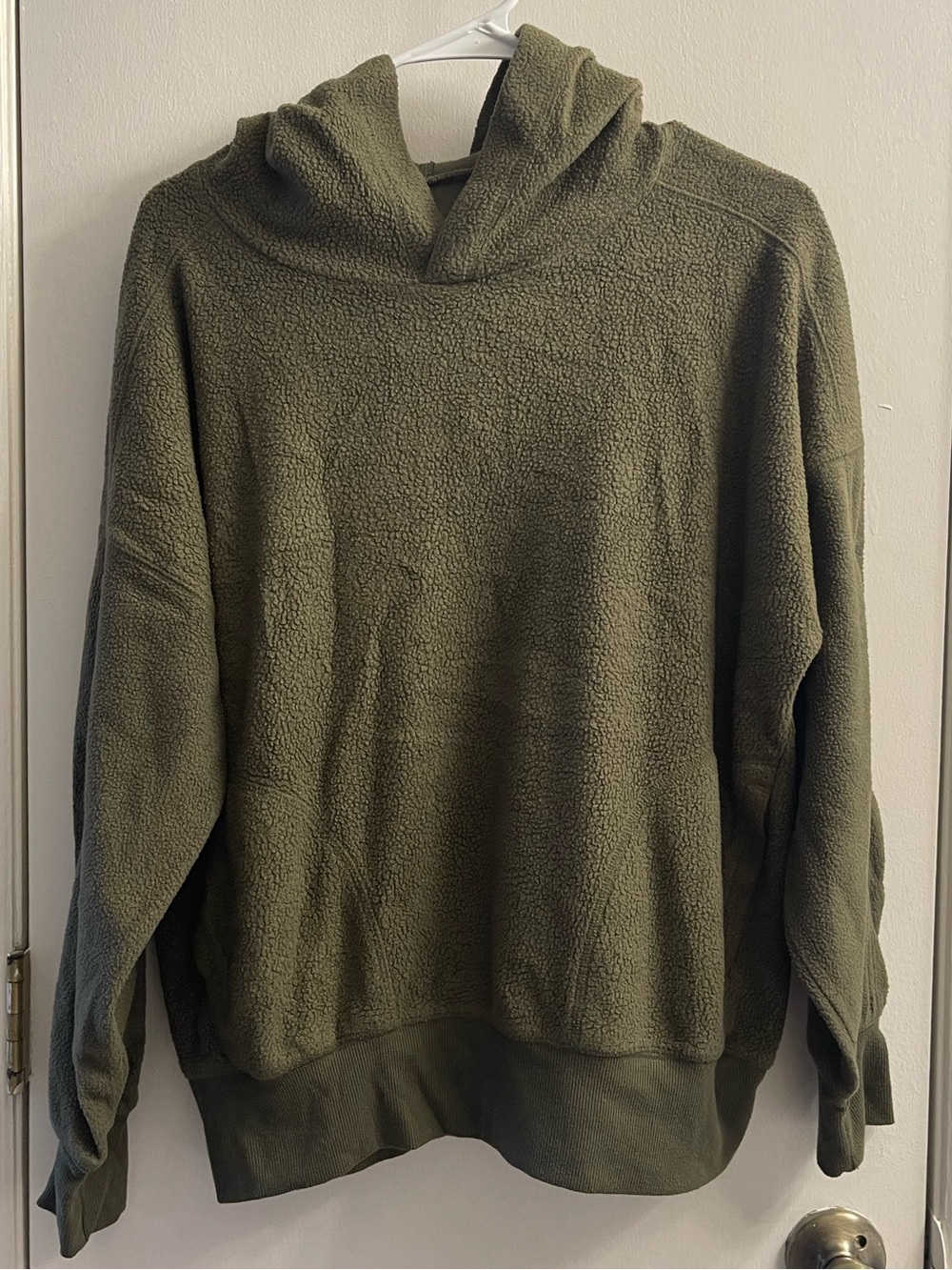 SO Olive Hooded Fleece Pullover Sweater